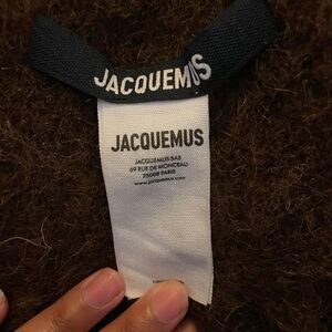 Jacquemus Chocolate Brown Alpaca Scarf